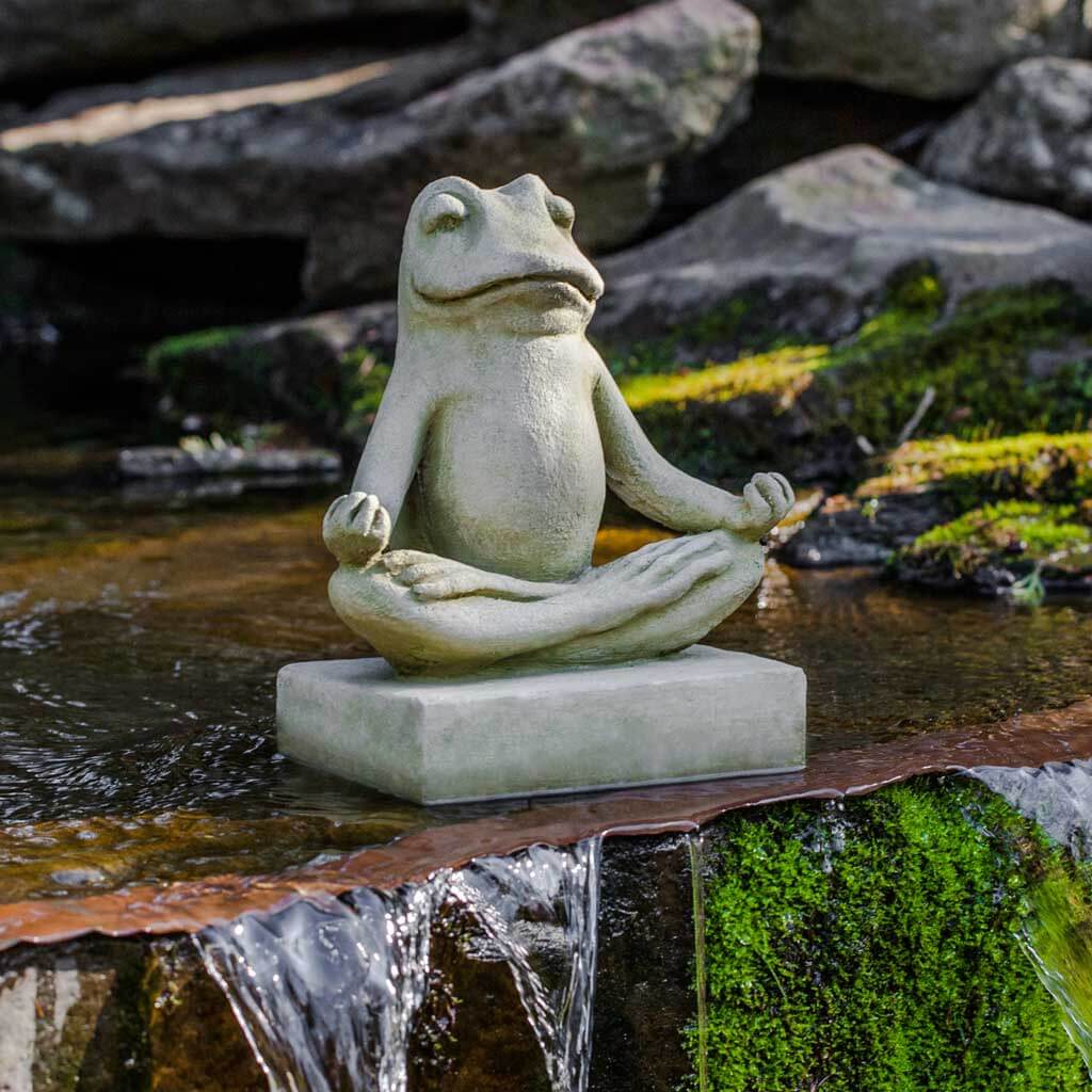 Campania International cast stone frog garden statue